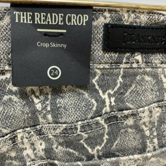 Blank NYC Snake Print Cropped Skinny Jeans Size 24 NWT - Picture 10 of 13